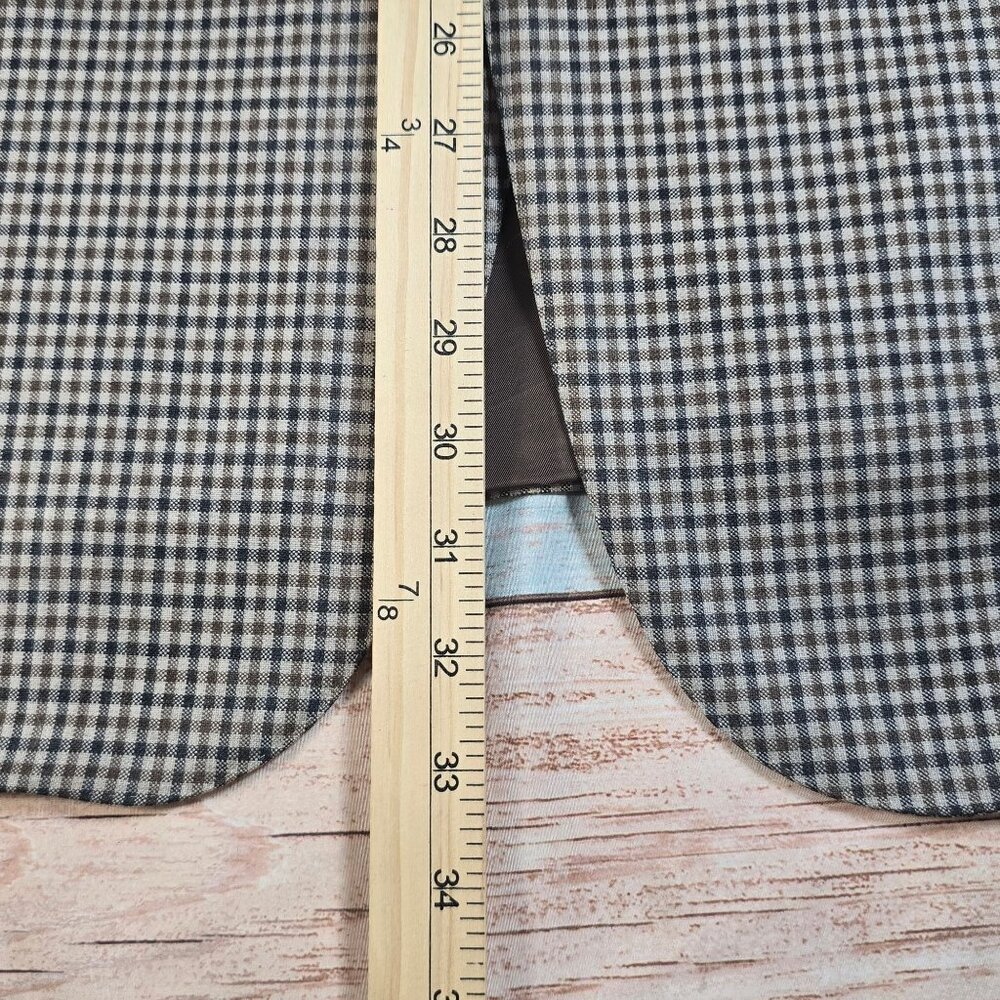 Ermenegildo Zegna Mens Checkered Wool Blazer 42L - Picture 11 of 12